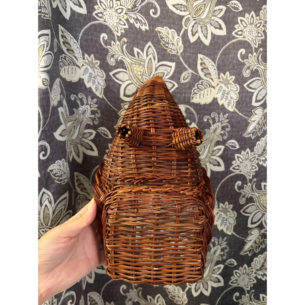 Vintage Wicker Cornucopia Basket